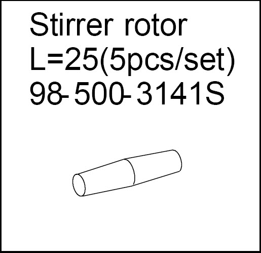 Stirrer rotor L= 25mm (5 pcs/set)
