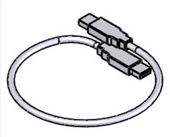 USB Cable (A-A) 0.9m for connecting MCU with add'l titrators