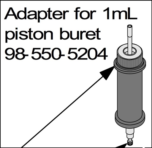 [K550-5204] Adaptor for 1mL piston burette