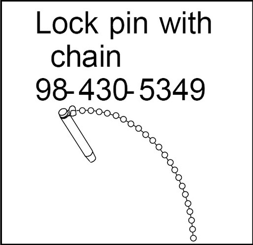 [K430-5349] Lock pin with chain  L=100