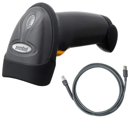 [LS2208] Laser Barcode Scanner, Symbol, Black